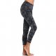Women's yoga capris running pants workout leggings black carbon xxl